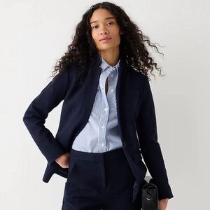 J. Crew Regent Blazer Women’s size 6 Midnight Navy Blue wool suit coat luxury